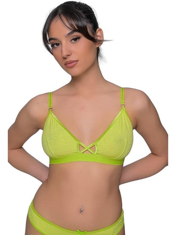 Milena By Paris Bralette χωρίς Μπανέλα Lime 10201