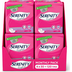 Serenity Light Maxi Σερβιέτες Ακράτειας 7 Σταγόνες 4x30τμχ