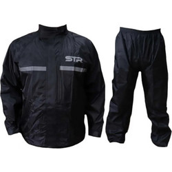Str New Adventure Ανδρικό Αδιάβροχο Σετ Μπουφάν & Παντελόνι Μαύρο 957-00-36000