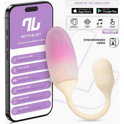 IntoYou NexEgg Δονητής Egg για Ζευγάρια με App Control 21.6cm Μπεζ Ροζ