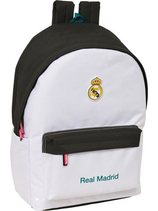 Safta Real Madrid Σχολική Τσάντα Πλάτης Δημοτικού Λευκή 612654820
