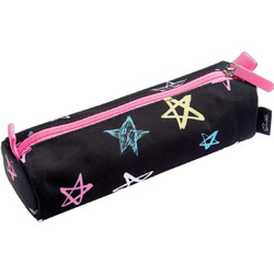 Sentio Graffiti Stars Κασετίνα Βαρελάκι Μαύρη ST60251