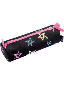 Sentio Graffiti Stars Κασετίνα Βαρελάκι Μαύρη ST60251