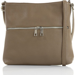 Passaggio Leather Γυναικεία Τσάντα Χιαστί Δερμάτινη Καφέ με Στενό Λουρί 7870-KR-05