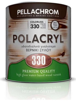 Pellachrom Polacryl 330 Βερνίκι Επιφάνειας Ξύλου Νερού Gloss 2.5lt