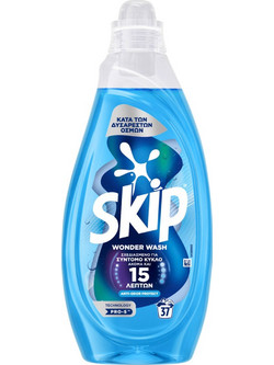 Skip Wonder Wash Anti-Odor Protect Υγρό Απορρυπαντικό Πλυντηρίου 37 Μεζούρες 1.48lt