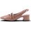 Beira Rio Γόβες Slingback Λουστρίνι με Χοντρό Χαμηλό Τακούνι Nude 798-26011