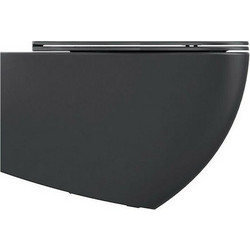 Serel Lenta Λεκάνη Τουαλέτας Κρεμαστή Rimless χωρίς Καζανάκι με Κάλυμμα Slim Soft Close Ανθρακί 381600C-421