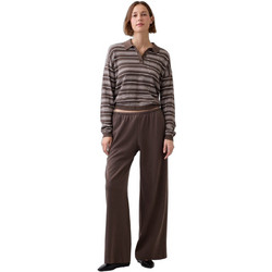 Gap Υφασμάτινο Γυναικείο Παντελόνι Jogger Relaxed Εφαρμογή με Λάστιχο Σοκολατί 911303004
