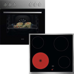 AEG Φούρνος Ηλεκτρικός Άνω Πάγκου 65lt 59.4cm OU5AE10CM με Κεραμικές Εστίες TA64RA00XB