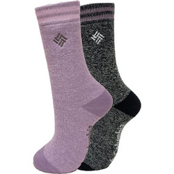 Columbia Fleece Γυναικείες Κάλτσες Μαύρες Λιλά 2Pack C1176K
