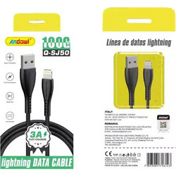 Andowl Q-SJ50 USB-A to Lightning Cable 1m Black