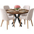 Stewe Home Τραπέζι Κουζίνας Agnes Στρογγυλό Καρυδί 90x90x73cm 539799