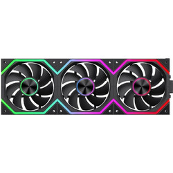 Gamemax FN12A-N2 WL Case Fan 120mm ARGB με Σύνδεση 3-Pin 4-Pin PWM 3τμχ Black