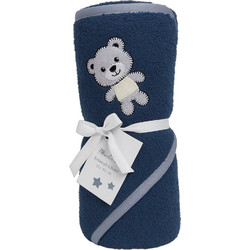 Beboulino Bear Βρεφικό Μπουρνούζι Κάπα Navy Μπλε 75x75cm