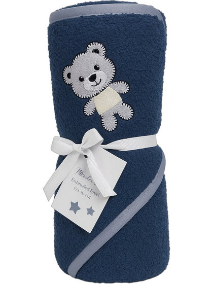 Beboulino Bear Βρεφικό Μπουρνούζι Κάπα Navy Μπλε 75x75cm