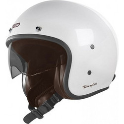 Garibaldi G03X Snap Buttons Fiberglass White Κράνος Μηχανής Jet 1000gr