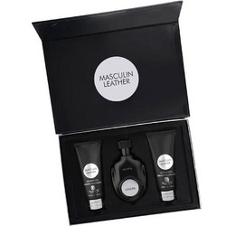 Riiffs Masculine Leather Eau de Parfum 100ml + Body Lotion 100ml + Shower Gel 100ml