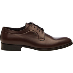 Boss Shoes Ανδρικά Σκαρπίνια Derby Δερμάτινα Καφέ C7521