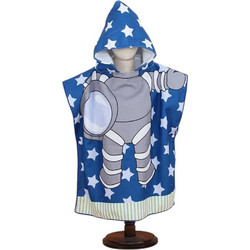QueenMother Splash Space Man Παιδικό Πόντσο Θαλάσσης Microfiber Μπλε 59x59cm PNC17