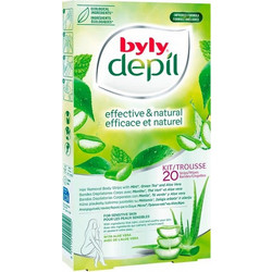 Perky Mint & Aloe Vera Ταινίες Αποτρίχωσης για Σώμα για Ευαίσθητες Επιδερμίδες 20τμχ