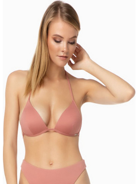 Minerva Zulu Bikini Top Τριγωνάκι με Ενίσχυση Ροζ 90-9752B-371