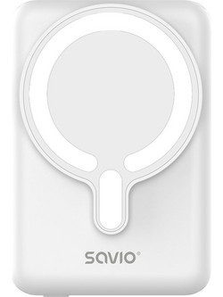 SAVIO BA-13 Wireless Power Bank 10000mAh 20W με Θύρα USB-C Power Delivery White