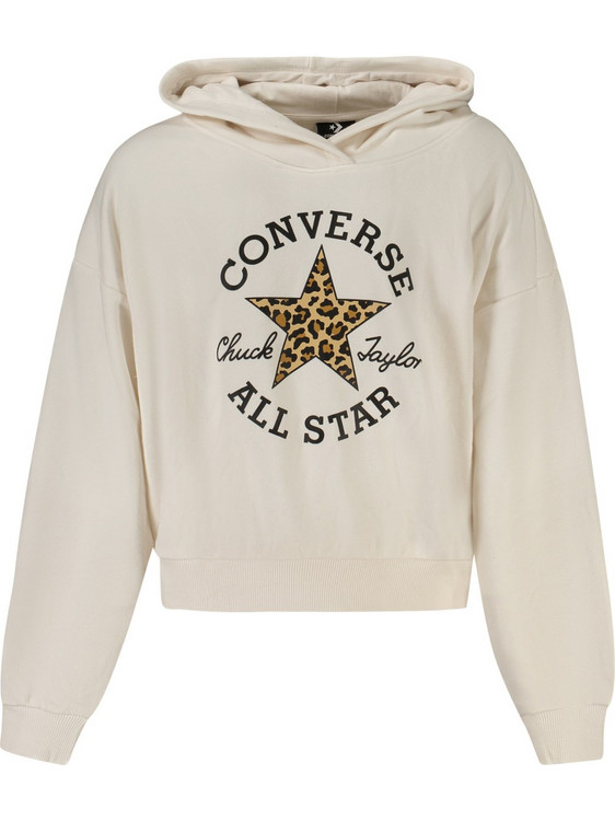 Converse Παιδικό Φούτερ με Κουκούλα Μπεζ 4CJ841-W70