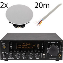 Dap Audio 2x Sirus Ceil 8 White |+ DAP-Audio PA-530DAB Σετ Ηχεία Οροφής Λευκά