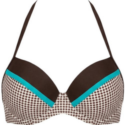 Marko Mandall Bikini Top με Ενίσχυση Σοκολατί Μπεζ M-827