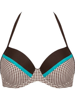 Marko Mandall Bikini Top με Ενίσχυση Σοκολατί Μπεζ M-827