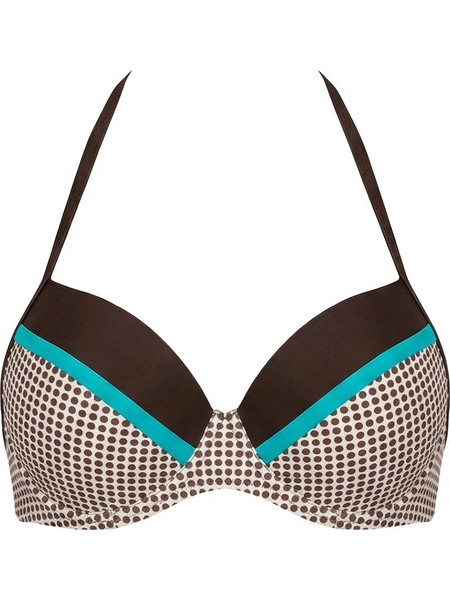 Marko Mandall Bikini Top με Ενίσχυση Σοκολατί Μπεζ M-827