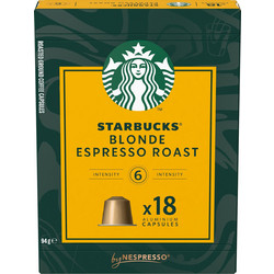 Starbucks Κάψουλες Espresso Blonde Roast Συμβατές με Μηχανή Nespresso 18τμχ