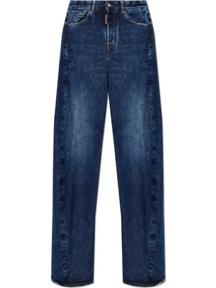 Dsquared2 Γυναικείο Τζιν Παντελόνι Loose Εφαρμογή Navy Μπλε S75LB1183S30839