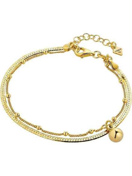 Vogue Γυναικείο Βραχιόλι από Ασήμι 925 22K Επιχρυσωμένο 1019301