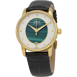 Mido Baroncelli Wild Stone Γυναικείο Ρολόι Αυτόματο με Μαύρο Δερμάτινο Λουράκι M035.207.36.461.00