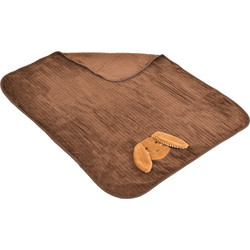 Cangaroo Coco Puppy Κουβέρτα Αγκαλιάς Βελουτέ 75x90 Καφέ