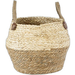 Globostar Andros Κασπώ Καλάθι Δαπέδου Μπεζ Καφέ 29x30cm 20317