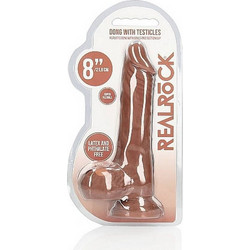Shots RealRock Ρεαλιστικό Dildo με Βεντούζα & Όρχεις 21.8cm Flesh