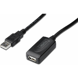 Digitus DA-73102 Καλώδιο USB-A Male 2.0 to USB-A Female 20m Black