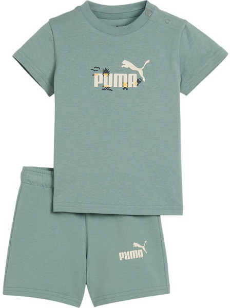 Puma Minicats Βρεφικό Σετ για Αγόρι Καλοκαιρινό Πράσινο Mint 686286-30
