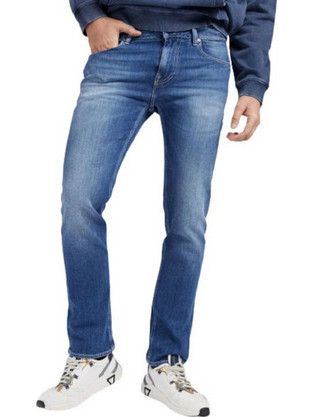 Guess Ανδρικό Τζιν Παντελόνι Ελαστικό Slim Εφαρμογή Μπλε M1YAN2D4GV5-1CRM
