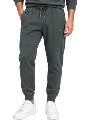 Funky Buddha Ανδρικό Παντελόνι Φόρμας Fleece με Λάστιχο Πετρόλ FBM014-050-02
