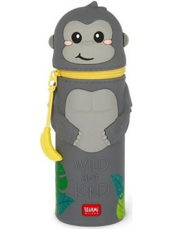 Legami Kawaii Gorilla Κασετίνα Βαρελάκι Γκρι KA0026