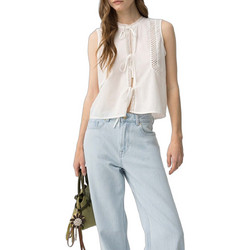 Tiffosi Efeso Γυναικείο Καλοκαιρινό Crop Top Βαμβακερό Λευκό 10065040-110