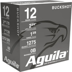 Aguila Ammunition Buckshot Φυσίγγια Δράμια 12Cal 70mm 12βολα 39gr 25τμχ
