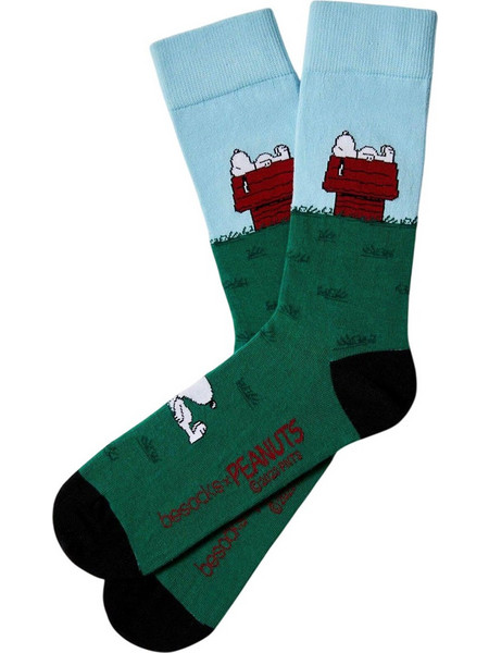 Besocks Snoopy House Ανδρικές Κάλτσες Ψηλές με Σχέδια Πολύχρωμες 648046