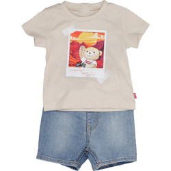 Levi's Βρεφικό Σετ για Αγόρι Καλοκαιρινό Μπεζ Μπλε 6EM343-X1U