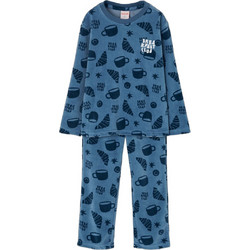 Boboli Παιδική Πιτζάμα Βελουτέ Χειμωνιάτικη Royal Blue 684053-9912