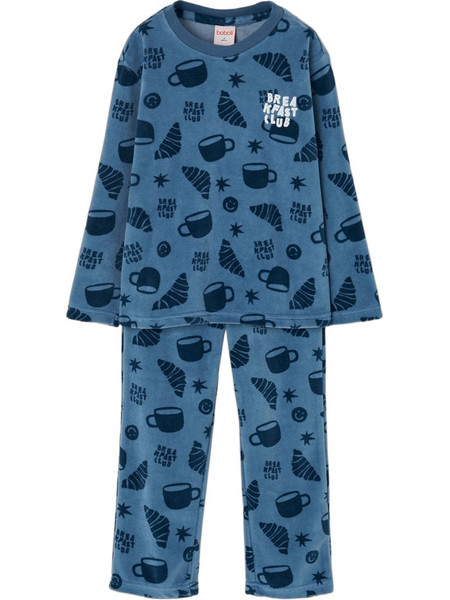 Boboli Παιδική Πιτζάμα Βελουτέ Χειμωνιάτικη Royal Blue 684053-9912